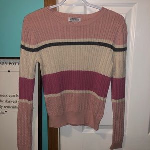 💕3/$25 Northern Reflections Pink Striped Sweater